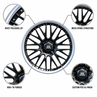 Nouvelles jantes forgées deux pièces de 18 à 26 pouces, noir brillant, multi-rayons, rebord poli, 5x112 5x120 20mm, adaptées pour le tuning de voitures de sport