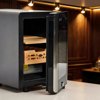 Boîte à cigares électronique de luxe en bois de cèdre Armoire à cigares 100CT Armoire à cigares de grande capacité avec humidificateur