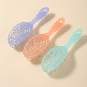 Nuevo masaje Color Costillas huecas Malla de ventilación Mssage Secado y cabello suave húmedo Aguja de nailon antinudos Cepillo para el cabello Airbag Peine - Product Image 2