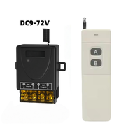 Transmisor RF de 433 Mhz con Interruptor de Control Remoto Inalámbrico, Módulo Receptor de Relé de 1 Canal y 12 V CC