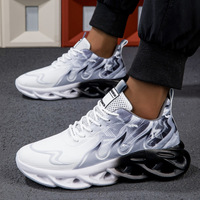 Nouveau Style chaussures de loisirs sportives pour hommes de grande taille conception en maille respirante confortable à lacets coupe basse légère