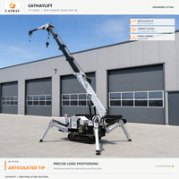 Grue araignée télescopique compacte économique de 1,2 à 12 tonnes, à moteur diesel/essence, avec plateforme rotative à 360°, pour la location industrielle