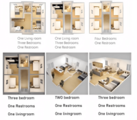 Maison conteneur modulaire étanche en acier à motif bois, 2 chambres, pour extérieur, Tiny Home Villa de luxe Ray-Zen