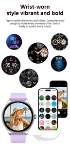 Montre connectée pour femmes, suivi du cycle <span class=keywords><strong>menstruel</strong></span>, suivi de la forme physique, appels Bluetooth, assistant vocal, montres pour Android IOS - Product Image 3