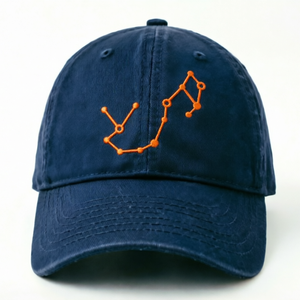 <b>Blue</b> Baseball Cap with Zodiac Embroidery Adjustable Plastic Buckle 6 panel Cap Outdoor Baseball Cap Fishing Hiking Casual Unisex - Product Image 2