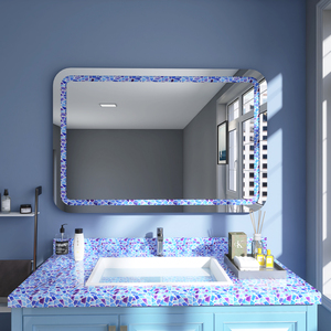 Vetro Look blu auto adesivo piastrelle per il bagno impermeabile mattonelle da parete <span class=keywords><strong>adesivi</strong></span> - Product Image 4