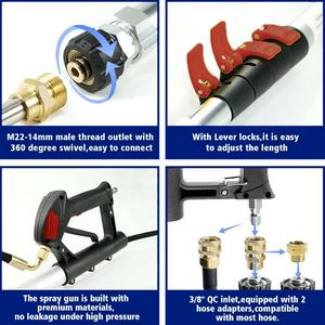 Amstroible TW18 Dachrinnen reinigung Teleskops tange Composite Teleskops prüh stab Dach Power Wash Teleskop lanzen Spray Carbon 6.5 - Product Image 5