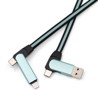 Nouveau produit tendance 2026 : Câble de charge rapide USB 6-en-1 3A 60W PD Type C pour ordinateur, iPhone, Samsung – Idéal pour les coffrets cadeaux