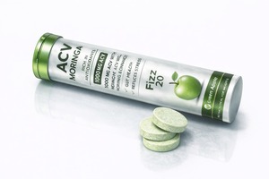 Comprimés effervescents de vinaigre de cidre de pomme OEM 1000mg avec Moringa et cannelle pour la santé intestinale et le soutien du métabolisme, saveur pomme verte - Product Image 6