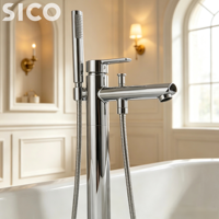 Robinet de baignoire sur pied SLCO, mitigeur de douche autoportant pour salle de bain