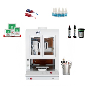 Ba trục Bàn máy sơn áp lực thùng để cung cấp keo được sử dụng cho dây chuyền sản xuất lớp phủ PCB cho lớp phủ keo UV - Product Image 1