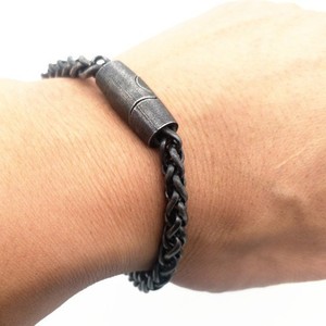 yunnique <b>Men's</b> Titanium Steel <b>Bracelet</b> Braided <b>Chain</b> Motorcycle Style Jewelry Gift For <b>Men</b> - Product Image 2