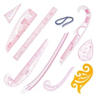 Ensemble de règles de mesure de vêtements en plastique industriel multifonctionnel, outil de fabrication de pièces de machine à coudre par JINLEI