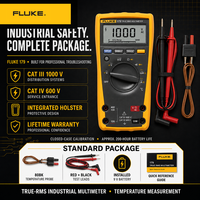 Fluke 179 True RMS Digital Multimeter 1000V Battery Powered High Accuracy Electrical Tester