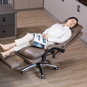 Chaise de bureau de direction avec dossier inclinable, chaise pivotante ergonomique pour une utilisation prolongée, pour l'étude et la maison - Product Image 3