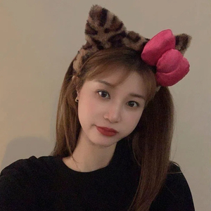 Diadema de Orejas de Gato con Lazo Lindo de Diseño Popular para Niñas, Diademas de Moda para Mujer, Accesorios para el Cabello, Joyería al por Mayor - Product Image 2