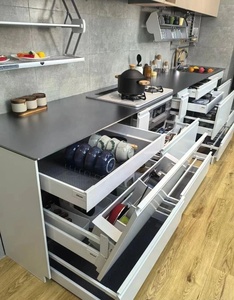 Sistema de <span class=keywords><strong>Cocina</strong></span> Funcional Equipado con Sistema de Cajones Multicapa y Estantes Plegables, <span class=keywords><strong>Encimera</strong></span> de Acero Inoxidable - Product Image 5