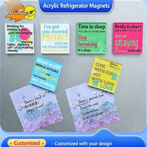 Imán de Refrigerador de Diseño Personalizado, Adhesivo Magnético de Acrílico Cristalino, Formas Personalizadas, Imanes para Refrigerador - Product Image 2