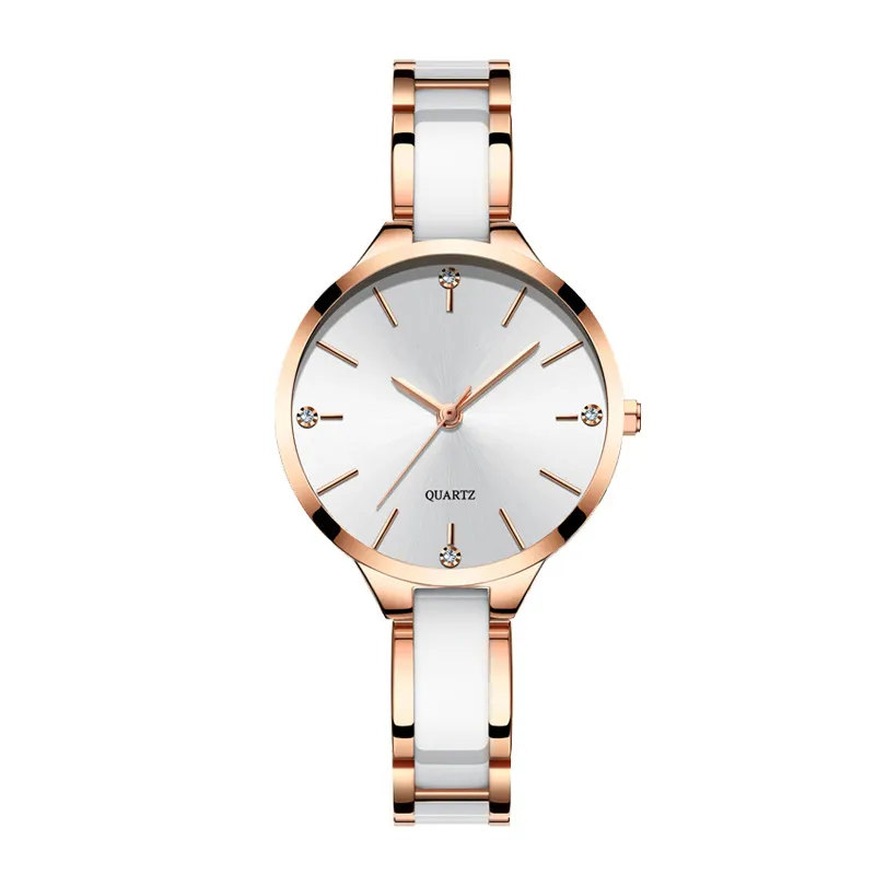 Relógio de quartzo feminino minimalista para mulheres, novo com pulseira, 2024