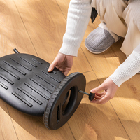 Repose-pieds ergonomique à bascule sous le bureau, réglable, avec rouleaux de massage en ABS, pour chaise de bureau, vente en gros, OEM, noir