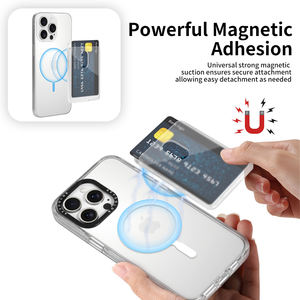 Funda magnética mayorista para teléfono con tarjetero trasero, soporte personalizado de PC rígido acrílico transparente esmerilado para <span class=keywords><strong>iPhone</strong></span> 17 18 16 15 - Product Image 3