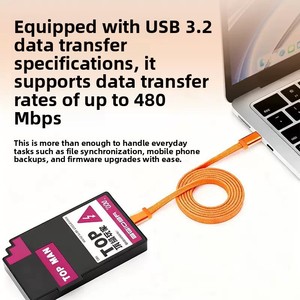 Cable de datos magnético de 240W, diseño autorretráctil, compatible con tabletas Apple, Android y carga rápida Tipo-C - Product Image 3