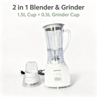 2-in-1 Blender Grinder Machine Multifunctionele Elektrische Sapcentrifuge Mixer 1.5L Blender 0.5L Maalbeker Fruit Groente Kruiden Noten
