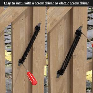 Charnière à ressort à fermeture automatique réglable et robuste avec revêtement en poudre Barrière en acier inoxydable <span class=keywords><strong>de</strong></span> 14 pouces au design moderne pour porte <span class=keywords><strong>de</strong></span> ferme - Product Image 6