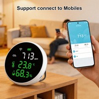 Moniteur de CO2 intelligent Tuya WiFi pour ordinateur de bureau, capteur infrarouge de haute précision, détecteur de température et d'humidité, compteur de qualité de l'air de type C