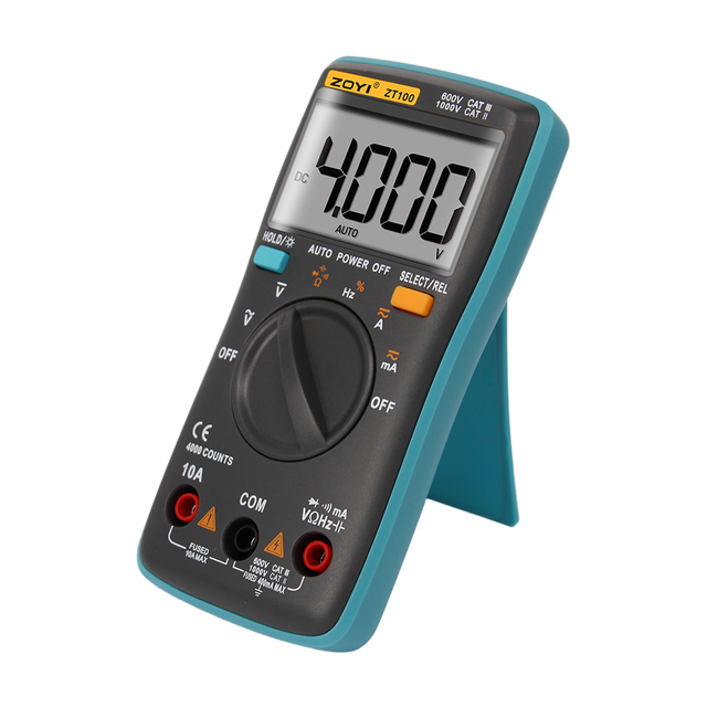 ZT100 Smart Digital Multimeter with 4000 Counts for Bluetooth Connectivity Auto Range Feature on LCD Display