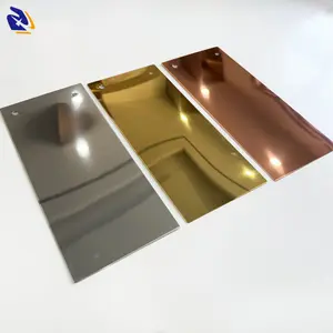 镜面金属金色高光泽表面聚酯膜聚酯平板层压板设计，用于装饰室内装饰墙