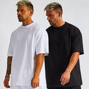 Hochwertige leere Baumwolle, Street Wear T-Shirt Übergroße Drop Shoulder T-Shirt Benutzer definierter Druck Schweres T-Shirt Herstellung - Product Image 4