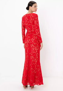 Ensemble de robe islamique Baju Kurung pour femmes musulmanes, de qualité supérieure, avec broderie en dentelle, moderne 2026 - Product Image 3