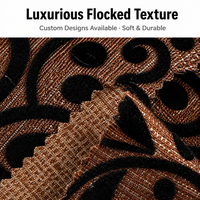 Tissu de canapé floqué 100% polyester, résistant aux déchirures et respirant, poids moyen 270 GSM, pour tissus de rembourrage de meubles