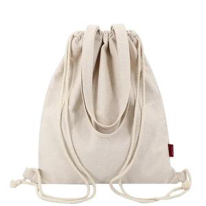 Sac fourre-tout promotionnel en toile de coton SHANGHONG pour femme, avec cordon de serrage, motif lettres personnalisé, faible MOQ - Product Image 2