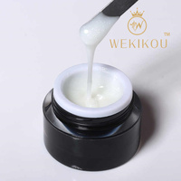 Gel pour ongles sans chaleur avec logo personnalisé, couleurs scintillantes, rose, nude, sans HEMA, sans brûlure, auto-nivelant, constructeur de gel pour ongles durs en pot