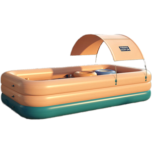 Piscina inflable personalizada <span class=keywords><strong>rectangular</strong></span> suave a precio bajo al por mayor con cubierta de tienda - Product Image 1