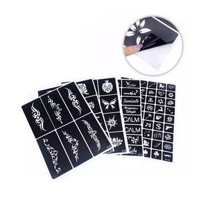 Pochoirs d'art corporel personnalisés, taille A4, <span class=keywords><strong>dessin</strong></span>, pochoir, papier adhésif, <span class=keywords><strong>tatouage</strong></span>, pochoir, peinture corporelle, Art corporel, <span class=keywords><strong>tatouage</strong></span> au henné - Product Image 5