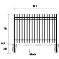 Clôture en fer forgé pour l'intimité du jardin, panneaux décoratifs en fer, clôture ornementale personnalisée, revêtement en poudre noir