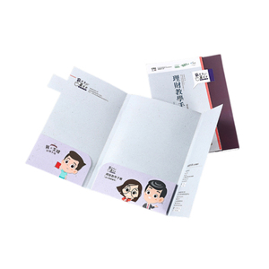 Biểu tượng tùy chỉnh A4 A5 Kích thước Manila thư mục hai túi văn phòng văn phòng phẩm với dập nổi kinh doanh giấy trình bày thư mục - Product Image 3