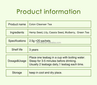 Wins Town Colon Cleanser Tea, thé détoxifiant naturel à base de plantes, soutient le nettoyage intestinal, la santé digestive, marque privée, thé vert pour le ventre