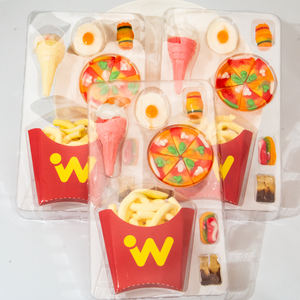 Venta al por mayor de comida rápida 4D Gummy Jelly Candy Set con sabor a fruta Patatas fritas Hamburguesas Pizza Helado Cola Malvaviscos Bolsa - Product Image 4