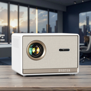 Proyector BYINTEK <span class=keywords><strong>Plato</strong></span> T5 Compatible con Árabe, Libre de Polvo, 1000 ANSI, Portátil, para Cine en Casa, con Altavoz de Bajos Profesional - Product Image 1