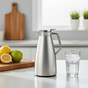 Carafe isotherme Emsa Plaza Quick Tip 1L argentée pour le stockage de boissons froides - Product Image 2