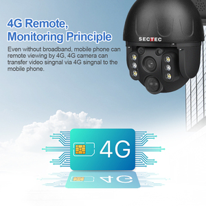 SECTEC 4G Sim Camera Novo IP 3MP 4MP 4G Wifi Bateria Solar CCTV Câmera Ao Ar Livre 4G Segurança Solar CCTV Câmera Solar Powered Metal - Product Image 6