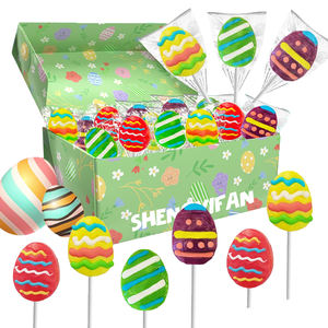 CANDYQUEEN OEM Nuevo <span class=keywords><strong>Halala</strong></span> Huevo de Pascua Fruta de dibujos animados Caramelo duro Piruletas Islam Candy - Product Image 1