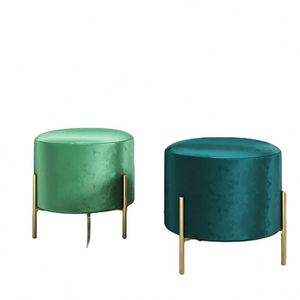 Nordic Shoe Changing Clothing Store Stool Household Simple <strong>Small</strong> Round Online Celebrity Sofa Stool Light Luxury <strong>Footstool</strong> - Product Image 1