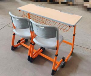 Ensemble table et chaise d'étudiant moderne en métal réglable, best-seller, pliable, écologique, tailles personnalisées pour les meubles de salle de classe - Product Image 2