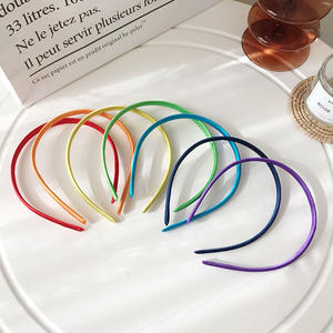 Vente en gros de <span class=keywords><strong>bandeau</strong></span> coloré de 1cm <span class=keywords><strong>bandeau</strong></span> couvert de satin de soie pour enfants filles tous les accessoires de cheveux cerceau pour femmes - Product Image 6