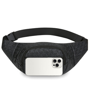 Men's Chest Bag Waist Bag Black Solid Color Fashionable Breathable For Everyday Use - Product Image 4